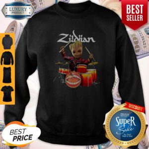 Pretty Baby Groot Show Animal Playing Drum Zidian Sweatshirt