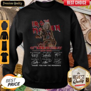 Pretty Iron Maiden 45th Anniversary 1975 2020 Thank You For The Memories Sweatshirt