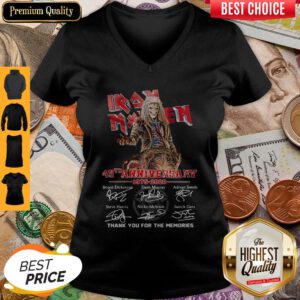 Pretty Iron Maiden 45th Anniversary 1975 2020 Thank You For The Memories V-neck