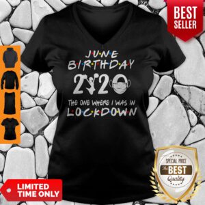 Pretty June Birthday Dance 2020 Mask The One Where I Was In Lockdown V-Neck