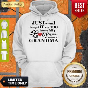 Pretty Just When I Thought It Was Too Late To Fall In Love Again I Became A Grandma Hoodie