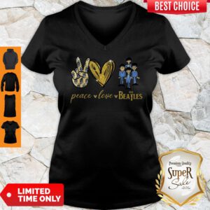 Pretty Peace Love The Beatle V-Neck