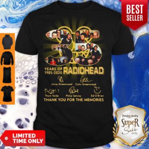 Pretty Radiohead English Rock Band 35th Years Of 1985-2020 Signature Shirt