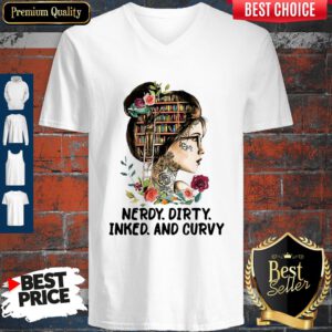 Pro Girl Library Nerdy Dirty Inked And Curvy V-Neck