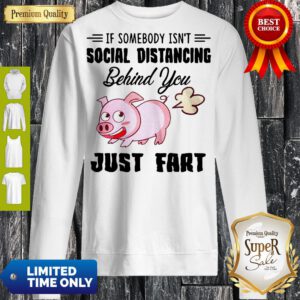 Pro If Somebody Isn't Social Distancing Behind You Just Fart Pig Sweatshirt