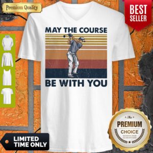 Pro May The Course Be With You Golf Vintage V-Neck