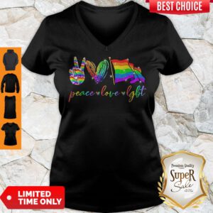 Pro Peace Love Lgbt Diamond V-Neck