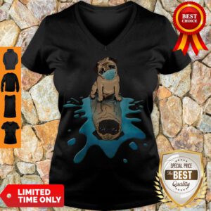 Pro Pug Dog Face Mask V-Neck