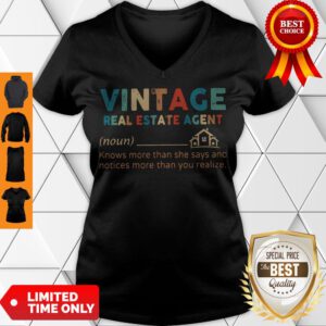 Pro Vintage Real Estate Agent Define Knows More Than Classic V-Neck