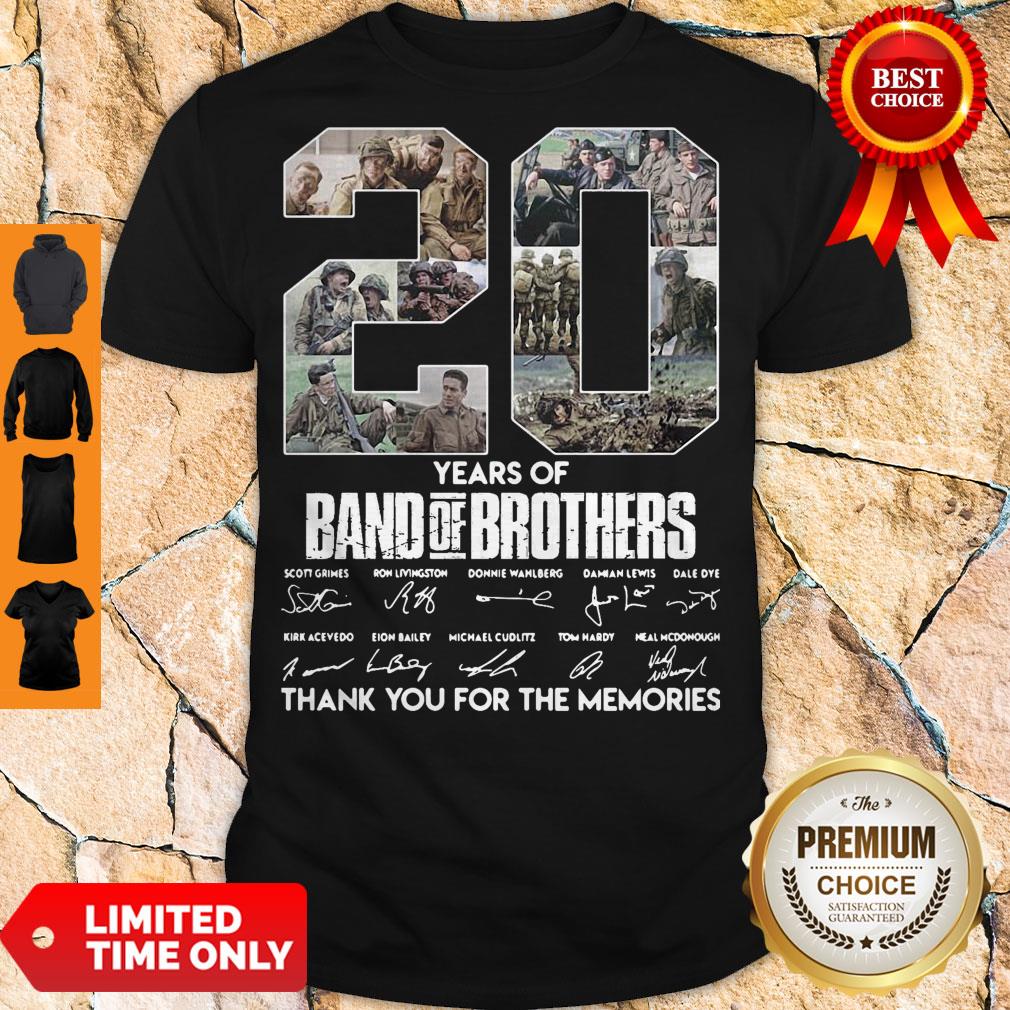 Top 20 Year Of Band Of Brothers Thank You For The Memories Signatures Shirt