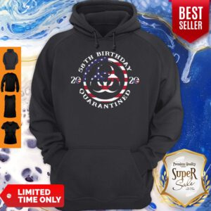 Top 58th Birthday 2020 Quarantined American Flag Hoodie
