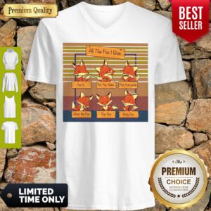 Top All The Fox I Give Vintage V-Neck