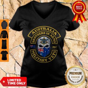 Top Australia Brothers In Arms MC Military Vefs V-Neck
