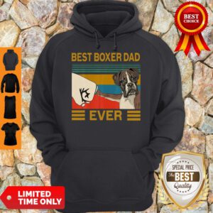 Top Bear Boxer Dad Ever Vintage Hoodie