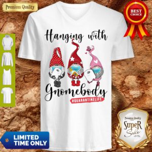Top Hanging With Gnomebody Mask Toilet Paper Quarantinelife V-Neck
