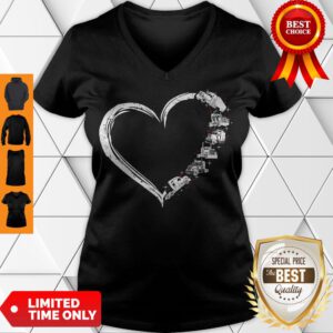 Top Heart Truck I Love Trucker V-Neck
