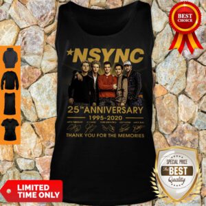 Top Nsync 25th Anniversary 1995 2020 Thank You For The Memories Signatures Tank Top
