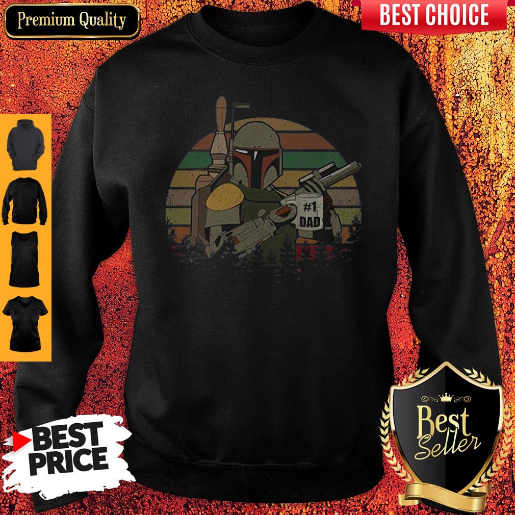 Top The Mandalorian #1 Dad Fathers Day Vintage Sunset Sweatshirt Top The Mandalorian #1 Dad Fathers Day Vintage Sunset Sweatshirt