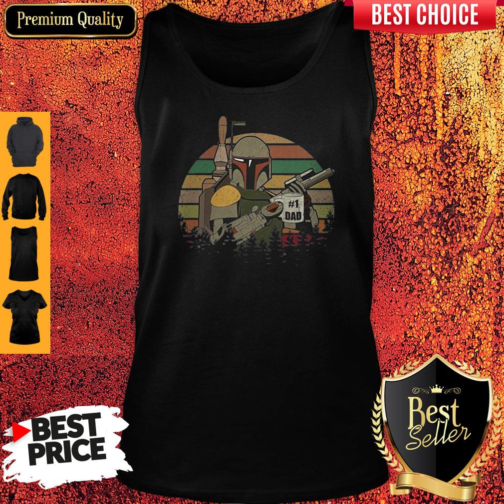 Top The Mandalorian #1 Dad Fathers Day Vintage Sunset Tank Top Top The Mandalorian #1 Dad Fathers Day Vintage Sunset Tank Top
