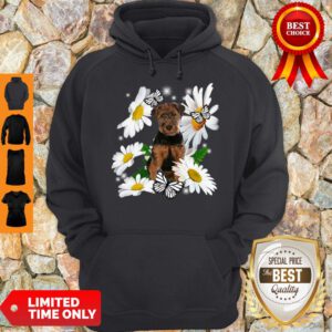 Top Welsh Terrier Daisy Flower Classic T-Hoodie