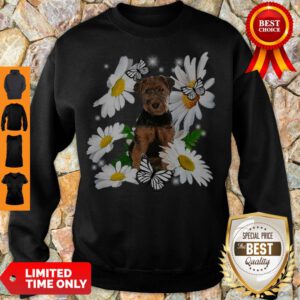 Top Welsh Terrier Daisy Flower Classic T-Sweatshirt
