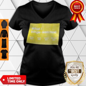 Top What I Binge Watched Relaxed V-Neck