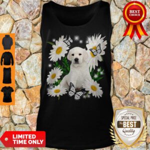 Top White Labrador Daisy Flower Classic T-Tank Top