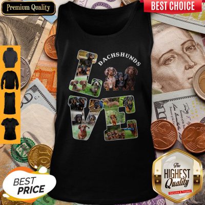 Beautiful Love Dachshunds Dog Tank Top