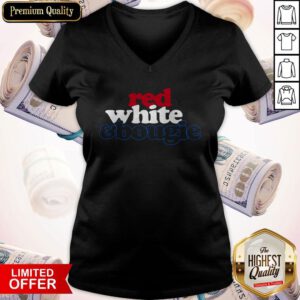 Beautiful Red White And Bougie V-neck
