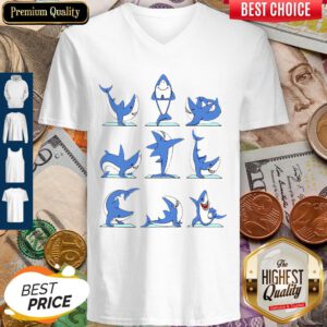 Beautiful Shark Yoga V-neck