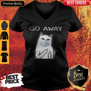 Cat White Mask Go Away V-neck