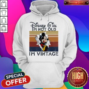 Cute Mickey Mouse Disney Girl I'm Not Old I'm Vintage Hoodie