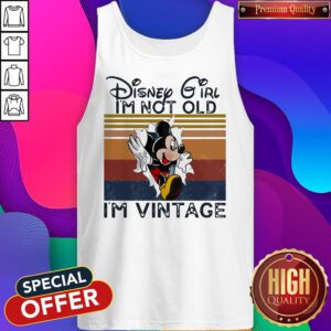 Cute Mickey Mouse Disney Girl I'm Not Old I'm Vintage Tank Top