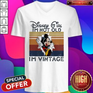 Cute Mickey Mouse Disney Girl I'm Not Old I'm Vintage V-neck