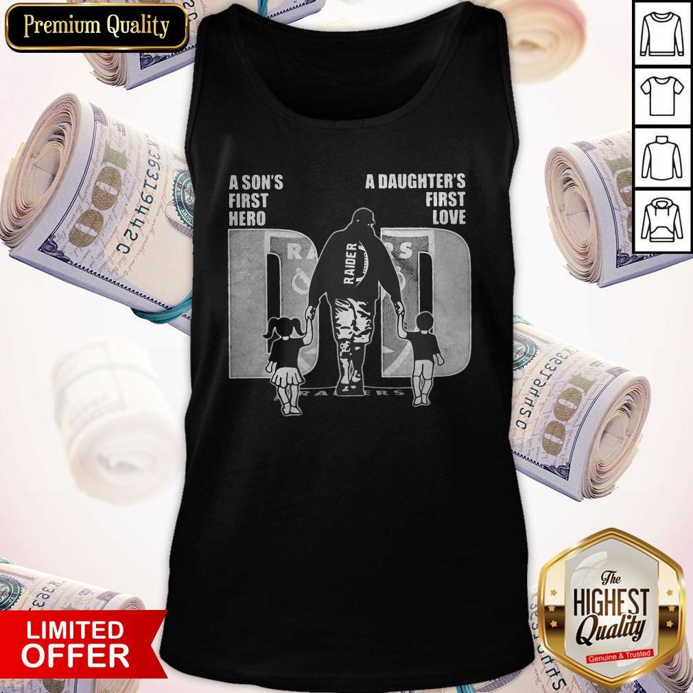 Cute Oakland Las Vegas Football A Son'S First Hero A Daughter'S First Love Dad Happy Father'S Day Tank Top Cute Oakland Las Vegas Football A Son'S First Hero A Daughter'S First Love Dad Happy Father'S Day Tank Top