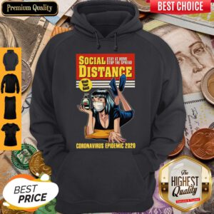 Cute Social Distance Stay At Home Stop The Spread Coronavirus Epidemic 2020 Hoodie