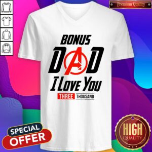 Funny Avengers Bonus Dad I Love You Three Thousand V-neck