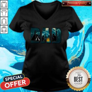 Funny Dad Camping V-neck
