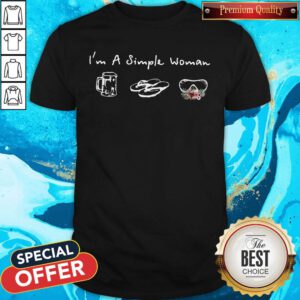 Good I'm A Simple Woman Loves Beer Flip Flop Swimming Glasses Shirt