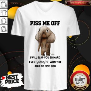 Good Piss Me Off I Will Slap You So Hard Even Google Won't Be Able To Find You Elephants V-neck