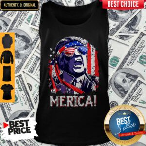 Hot Donald Trump Merica 4th July Tank Top
