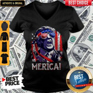 Hot Donald Trump Merica 4th July V-neck