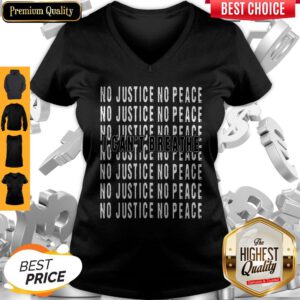Hot No Justice No Peace I Can't Breathe #RIPGeorgeFloyd V-neck