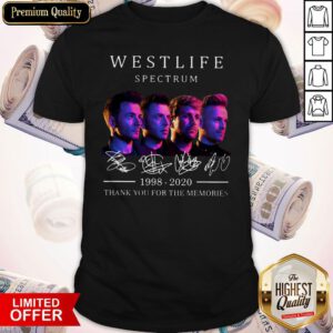 Hot Westlife Spectrum 1998 2020 Thank You For The Memories Signatures Shirt