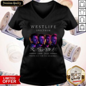 Hot Westlife Spectrum 1998 2020 Thank You For The Memories Signatures V-neck