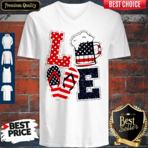 Love American 4th Of July V-neck