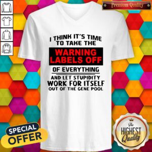 Nice Let Stupidity Work V-neck