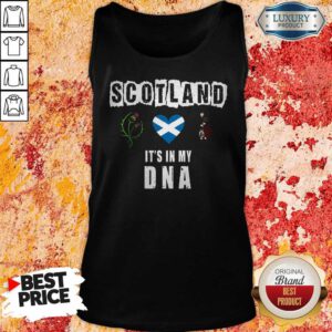 Nice Scotland Flag Heart Highland Dress It's In My DNA Tank Top