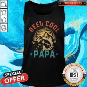 Official Fishing Reel Cool Papa Tank Top