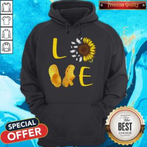 Premium Pretty Sunflower Love Croc Hoodie